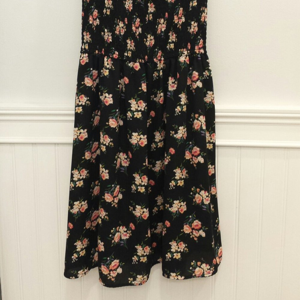 Floral Summer Black Dress - Picture 4 of 4